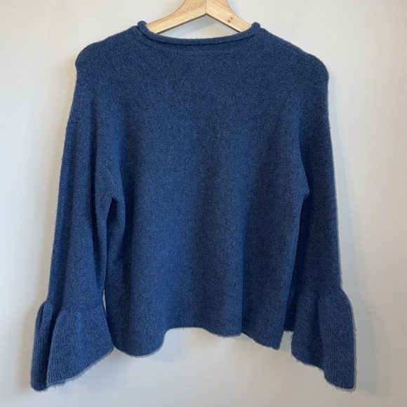 3.1 PHILLIP LIM Wool-Blend Sweater With Ruffled Bell Sleeves SZ XS - Picture 5 of 7